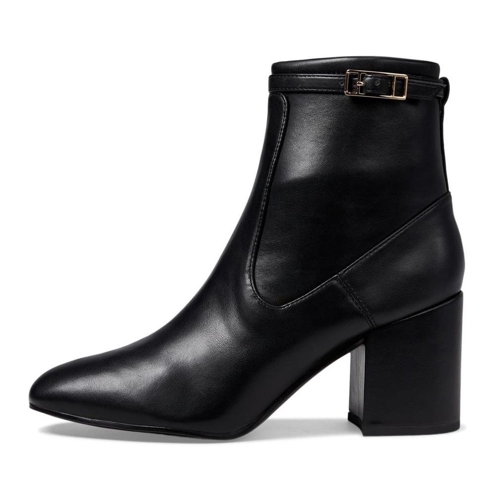 Franco Sarto Tribute Black Square Toe Block Heel Ankle Booties US 11M New